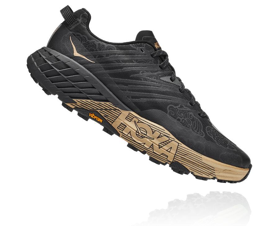 Hoka One One Trailsko Dame - Speedgoat 4 Cny - Sort/Guld - 612978LBD